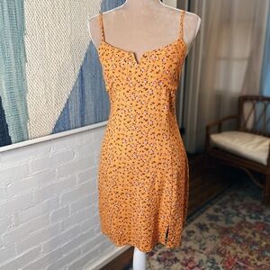 Aeropostale Purple and Orange Strappy Corset Tie Back Dress